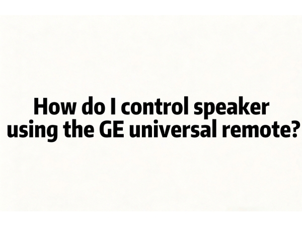 How to Program a GE Universal Remote for Speakers
