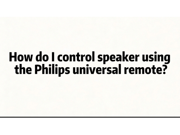 How to Program a Philips Universal Remote for Speakers